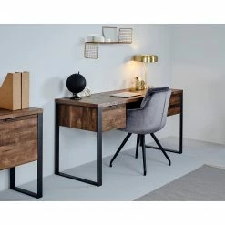 Jahnke Schreibtisch Loop - Stahl - Anthrazit - Vintage Eiche Dekor -BÜROMÖBEL Verkaufsgeschäft 1000204356 200218 08151900048 MOOD DETAILS P000000001000204356 mood