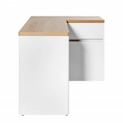 Jahnke Eckschreibtisch Cu-Libre - Kerneiche Dekor / Weiß -BÜROMÖBEL Verkaufsgeschäft 1000204357 200218 08151900060 DETAILS P000000001000204357