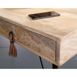 Ars manufacti Schreibtisch Luka - Mango massiv / Metall - Mango / Schwarz -BÜROMÖBEL Verkaufsgeschäft 1000205499 220316 030 DETAILS P000000001000205499