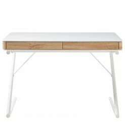 Furnitive Schreibtisch Tarvin II - Matt Weiß / Eiche Dekor -BÜROMÖBEL Verkaufsgeschäft 1000205566 200324 06093800024 DETAILS P000000001000205566