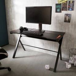 Furnitive Gaming Tisch mcRacing Basic 4 - (mit LED Beleuchtung) - Stahl - Schwarz -BÜROMÖBEL Verkaufsgeschäft 1000205570 200324 06095900049 MOOD DETAILS P000000001000205570 mood