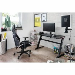 Furnitive Gaming Tisch mcRacing Basic 5 - (mit LED Beleuchtung) - Stahl - Carbon Dekor / Schwarz -BÜROMÖBEL Verkaufsgeschäft 1000205571 200324 06100700059 MOOD DETAILS P000000001000205571 mood