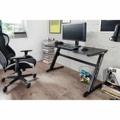 Furnitive Gaming Tisch mcRacing Basic 5 - (mit LED Beleuchtung) - Stahl - Carbon Dekor / Schwarz -BÜROMÖBEL Verkaufsgeschäft 1000205571 200324 06100800061 MOOD DETAILS P000000001000205571 mood