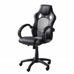 Furnitive Gaming Chair Livaro - Kunstleder & Mesh / Kunststoff - Schwarz / Grau
