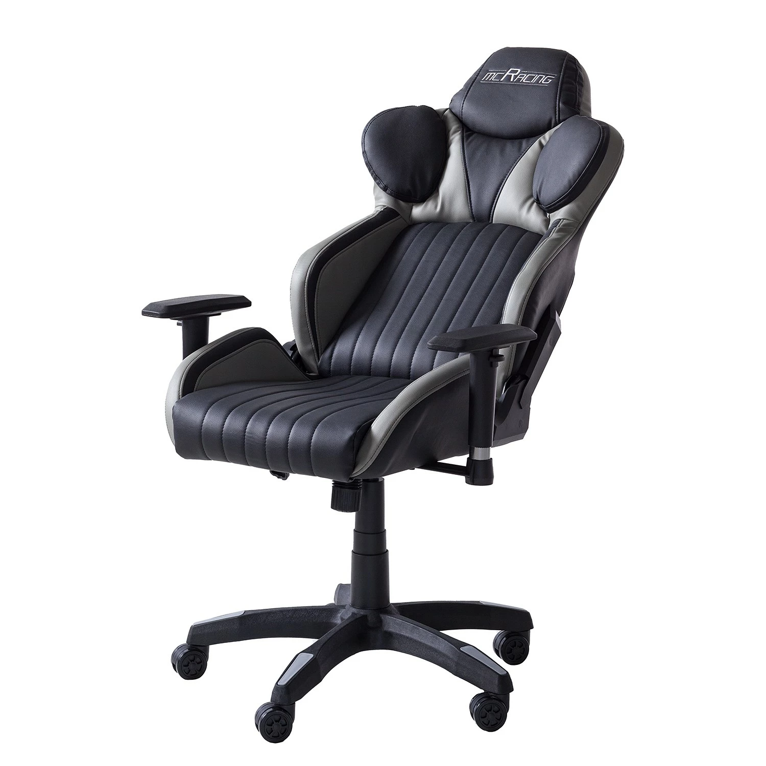 Furnitive Gaming Chair mcRacing II - Kunstleder / Kunststoff - Schwarz 4 Furnitive Gaming Chair mcRacing II - Kunstleder / Kunststoff - Schwarz – Bild 3
