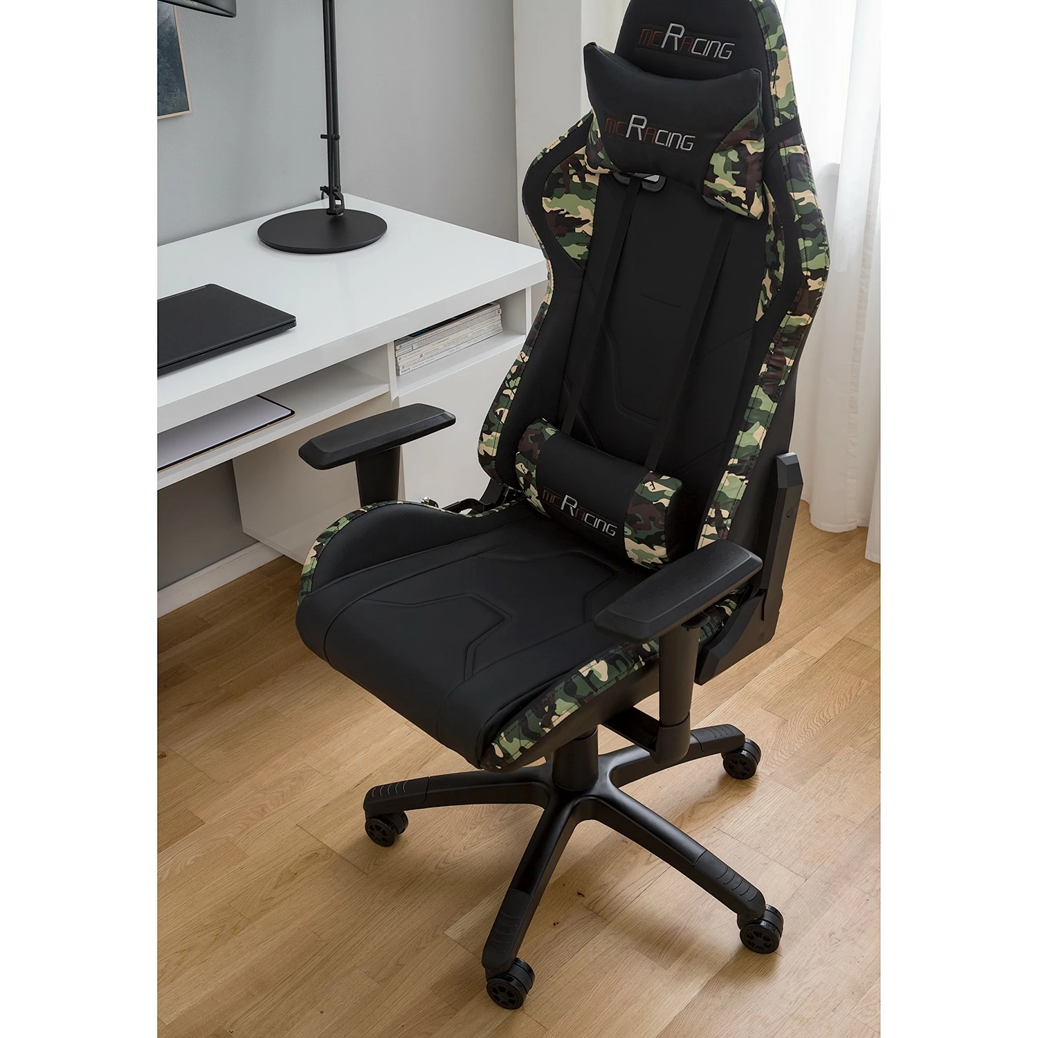 Furnitive Gaming Chair mcRacing N51 - Kunstleder / Kunststoff - Schwarz / Camouflage 15 Furnitive Gaming Chair mcRacing N51 - Kunstleder / Kunststoff - Schwarz / Camouflage – Bild 13
