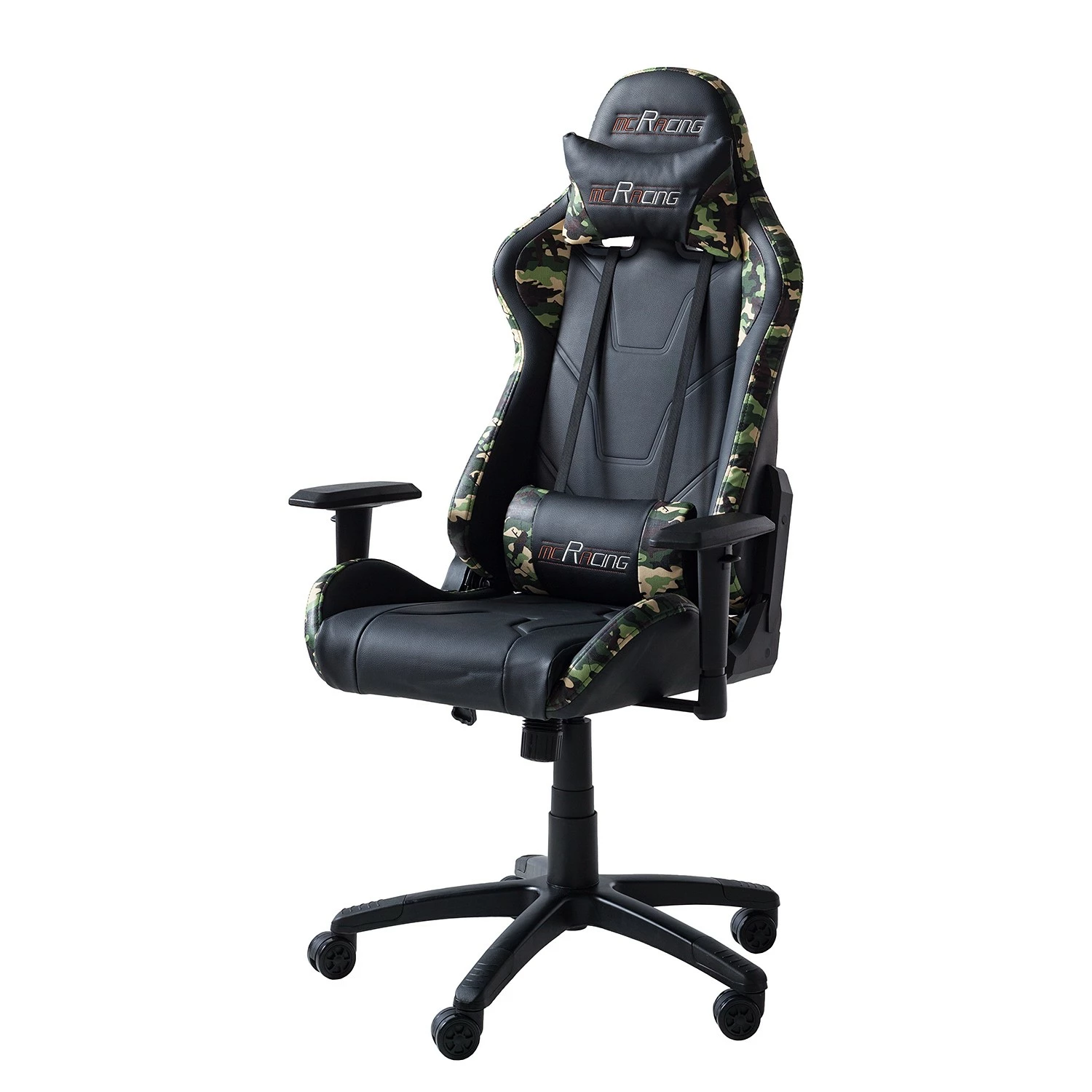 Furnitive Gaming Chair mcRacing N51 - Kunstleder / Kunststoff - Schwarz / Camouflage 3 Furnitive Gaming Chair mcRacing N51 - Kunstleder / Kunststoff - Schwarz / Camouflage
