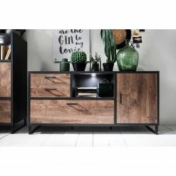 Red Living Sideboard Hixson - Eiche Barrique Dekor / Schwarz -BÜROMÖBEL Verkaufsgeschäft 1000209055 200402 14345000052 MOOD DETAILS P000000001000209055 mood