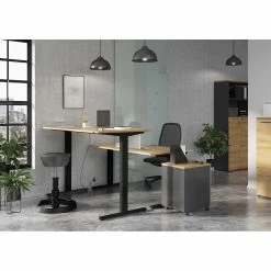 Germania Schreibtisch GW-Agenda II - (elektrisch höhenverstellbar) - Eiche Grandson Dekor - Breite: 180 cm -BÜROMÖBEL Verkaufsgeschäft 1000210651 200408 14221200091 MOOD DETAILS P000000001000210651 mood