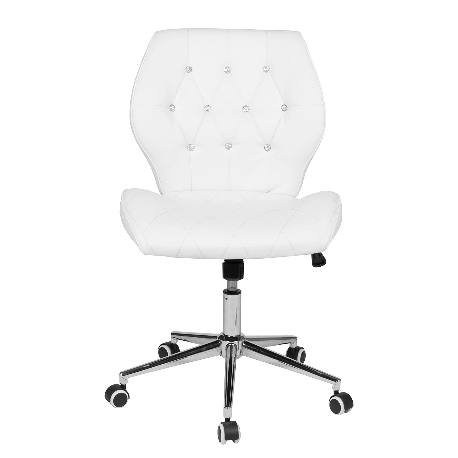 Duo Collection Bürodrehstuhl Jolina - Kunstleder / Metall - Weiß / Chrom 4 Duo Collection Bürodrehstuhl Jolina - Kunstleder / Metall - Weiß / Chrom – Bild 2