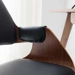 Mørteens Bürostuhl Luumaki - Kunstleder - Schwarz / Walnuss -BÜROMÖBEL Verkaufsgeschäft 1000210873 210129 12411800006 DETAILS P000000001000210873