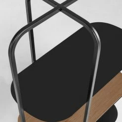 Red Living Regal Laukaa - Stahl / Echtholzfurnier - Schwarz / Walnuss -BÜROMÖBEL Verkaufsgeschäft 1000210882 200625 07314700004 DETAILS P000000001000210882