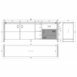 Ars manufacti Sideboard Manchester VI - Akazie massiv / Metall - Akazie / Anthrazit 31 Ars manufacti Sideboard Manchester VI - Akazie massiv / Metall - Akazie / Anthrazit -BÜROMÖBEL Verkaufsgeschäft 1000210964 200807 14060500029 SKETCH DETAILS P000000001000210964 sketch