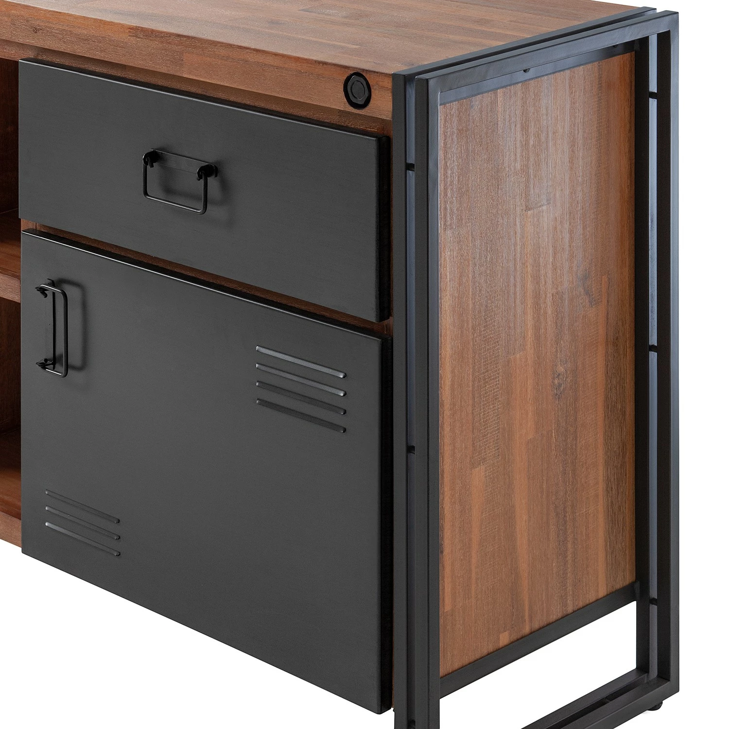 Ars manufacti Sideboard Manchester VI - Akazie massiv / Metall - Akazie / Anthrazit 11 Ars manufacti Sideboard Manchester VI - Akazie massiv / Metall - Akazie / Anthrazit – Bild 9