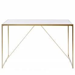 Jahnke Schreibtisch Glam Desk - Stahl - Marmor Weiß Dekor / Gold -BÜROMÖBEL Verkaufsgeschäft 1000210992 200417 14134400025 DETAILS P000000001000210992