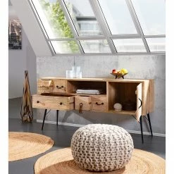 Red Living Sideboard Latta - Mango massiv / Metall - Mango / Schwarz -BÜROMÖBEL Verkaufsgeschäft 1000211455 220316 021 MOOD DETAILS P000000001000211455 mood