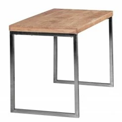 Furnitive Schreibtisch Gloster - Akazie massiv / Metall - Akazie / Chrom -BÜROMÖBEL Verkaufsgeschäft 1000211718 200506 12473000049 DETAILS P000000001000211718