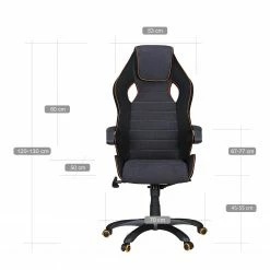 Furnitive Gaming Chair Vance - Webstoff / Flachgewebe - Schwarz / Orange -BÜROMÖBEL Verkaufsgeschäft 1000211723 200506 12473100082 SKETCH DETAILS P000000001000211723 sketch