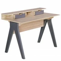 Furnitive Schreibtisch Juuma - Eiche Sonoma Dekor / Dunkelgrau -BÜROMÖBEL Verkaufsgeschäft 1000211735 200506 12473300159 DETAILS P000000001000211735