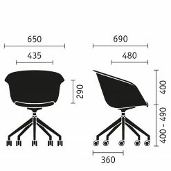Sedus Bürostuhl on spot - Kunststoff - Grau / Schwarz -BÜROMÖBEL Verkaufsgeschäft 1000212430 200507 14155300223 SKETCH DETAILS P000000001000212430 sketch