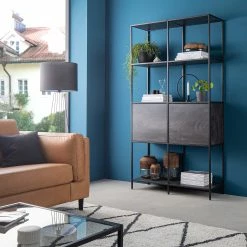 Fredriks Regal Meon III - Eiche Grau Dekor - Breite: 101 cm -BÜROMÖBEL Verkaufsgeschäft 1000213234 201124 10314000031 MOOD DETAILS P000000001000213234 mood