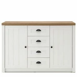 Norrwood Sideboard Proville II - Eiche Weiß Dekor / Eiche Dekor -BÜROMÖBEL Verkaufsgeschäft 1000213899 200525 13152000161 DETAILS P000000001000213899