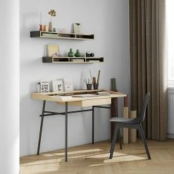 Temahome Schreibtisch Ply II - Eiche teilmassiv / Metall - Eiche Hell / Schwarz -BÜROMÖBEL Verkaufsgeschäft 1000214019 200527 06044000035 MOOD DETAILS P000000001000214019 mood