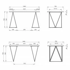 Temahome Schreibtisch Hueva I - Beton Dekor / Schwarz 19 Temahome Schreibtisch Hueva I - Beton Dekor / Schwarz -BÜROMÖBEL Verkaufsgeschäft 1000214066 200527 06062300159 SKETCH DETAILS P000000001000214066 sketch