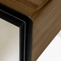 Furnitive Schreibtisch Newlin - Walnuss teilmassiv / Metall - Walnuss / Schwarz -BÜROMÖBEL Verkaufsgeschäft 1000214317 200609 07301400011 DETAILS P000000001000214317