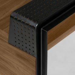 Furnitive Schreibtisch Newlin - Walnuss teilmassiv / Metall - Walnuss / Schwarz -BÜROMÖBEL Verkaufsgeschäft 1000214317 200609 07301500012 DETAILS P000000001000214317