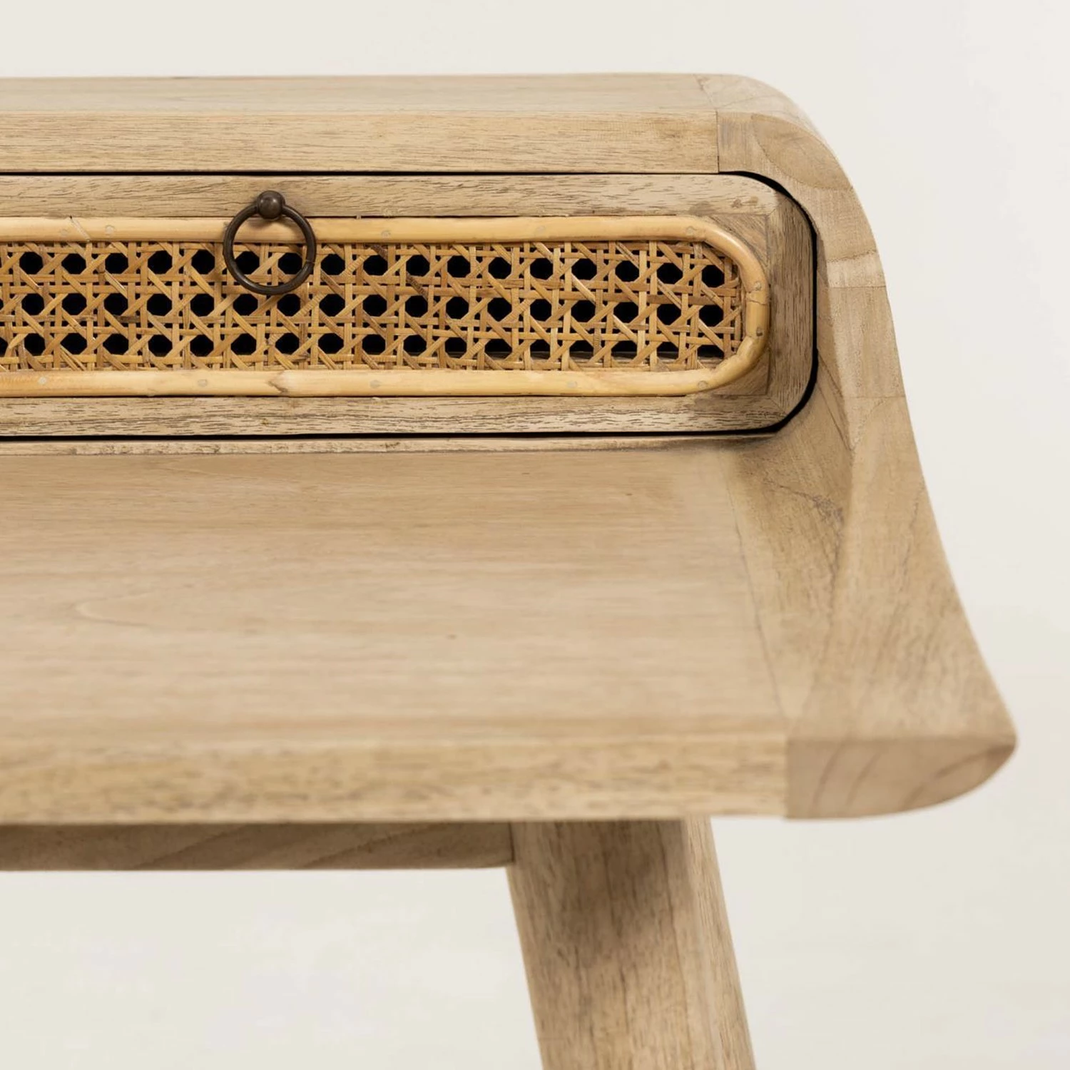 Furnitive Schreibtisch Nobhill - Mindi massiv / Rattan - Mindiholz / Wiener Geflecht 13 Furnitive Schreibtisch Nobhill - Mindi massiv / Rattan - Mindiholz / Wiener Geflecht – Bild 11