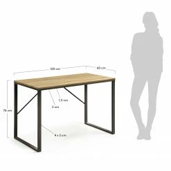 Furnitive Schreibtisch Tafton - Metall - Naturholz Dekor / Schwarz -BÜROMÖBEL Verkaufsgeschäft 1000214326 200609 07310100065 SKETCH DETAILS P000000001000214326 sketch