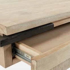 Furnitive Schreibtisch Downey - Akazie massiv / Stahl - Akazie Hell / Vintage Anthrazit -BÜROMÖBEL Verkaufsgeschäft 1000214327 200609 07310600071 DETAILS P000000001000214327