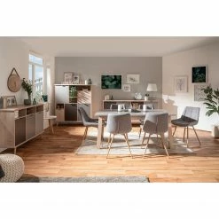 Mørteens Sideboard Elysian - Grau / Eiche Dekor -BÜROMÖBEL Verkaufsgeschäft 1000214503 200608 14173700124 MOOD DETAILS P000000001000214503 mood