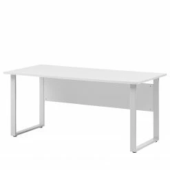 Furnitive Schreibtisch Cookley - Hellgrau - Tiefe: 65 cm