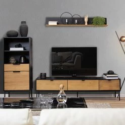 Studio Copenhagen Regal Xavi - Echtholzfurnier / Metall - Eiche / Eiche Schwarz -BÜROMÖBEL Verkaufsgeschäft 1000218026 220107 12570000066 MOOD DETAILS P000000001000218026 mood