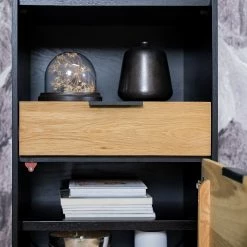 Studio Copenhagen Regal Xavi - Echtholzfurnier / Metall - Eiche / Eiche Schwarz -BÜROMÖBEL Verkaufsgeschäft 1000218026 220107 12570100092 DETAILS P000000001000218026