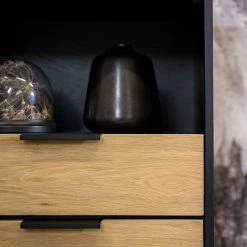 Studio Copenhagen Regal Xavi - Echtholzfurnier / Metall - Eiche / Eiche Schwarz -BÜROMÖBEL Verkaufsgeschäft 1000218026 220107 12570100094 DETAILS P000000001000218026