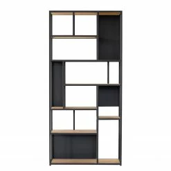 Studio Copenhagen Regal Flox II - Echtholzfurnier / Metall - Eiche / Schwarz -BÜROMÖBEL Verkaufsgeschäft 1000218118 210526 15451100018 DETAILS P000000001000218118