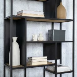 Studio Copenhagen Regal Flox II - Echtholzfurnier / Metall - Eiche / Schwarz -BÜROMÖBEL Verkaufsgeschäft 1000218118 211020 14272100042 DETAILS P000000001000218118