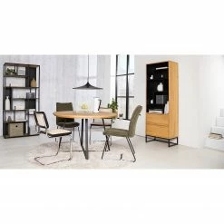 Studio Copenhagen Regal Flox II - Echtholzfurnier / Metall - Eiche / Schwarz -BÜROMÖBEL Verkaufsgeschäft 1000218118 211021 122852000029 MOOD DETAILS P000000001000218118 mood