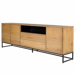 Studio Copenhagen Sideboard Flox II - Echtholzfurnier / Metall - Eiche / Schwarz
