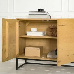 Studio Copenhagen Sideboard Flox II - Echtholzfurnier / Metall - Eiche / Schwarz -BÜROMÖBEL Verkaufsgeschäft 1000218135 211020 14143800060 DETAILS P000000001000218135 1