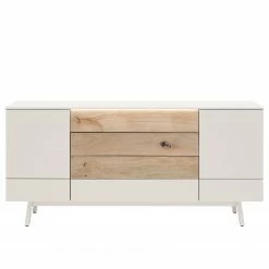 GWINNER Sideboard Misano II (2-teilig) - Inkl. Beleuchtung - Weiß / Wildeiche -BÜROMÖBEL Verkaufsgeschäft 1000218331 200828 11282200147 DETAILS P000000001000218331