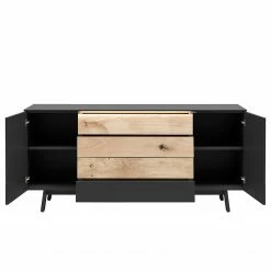 GWINNER Sideboard Misano II (2-teilig) - Inkl. Beleuchtung - Anthrazit / Wildeiche -BÜROMÖBEL Verkaufsgeschäft 1000218340 200828 11292200205 DETAILS P000000001000218340