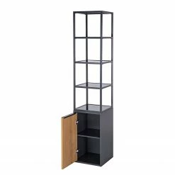 Red Living Regal Barview - Echtholzfurnier - Eiche / Anthrazit -BÜROMÖBEL Verkaufsgeschäft 1000218360 210318 07394300004 DETAILS P000000001000218360