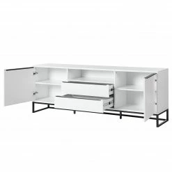 Fredriks Sideboard White Hall I - Matt Weiß / Schwarz -BÜROMÖBEL Verkaufsgeschäft 1000218366 210311 10575400005 DETAILS P000000001000218366