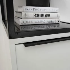 Fredriks Regal White Hall - Matt Weiß / Schwarz -BÜROMÖBEL Verkaufsgeschäft 1000218374 210316 08014900004 DETAILS P000000001000218374