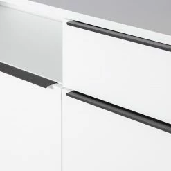 Fredriks Lowboard White Hall II - Matt Weiß / Schwarz -BÜROMÖBEL Verkaufsgeschäft 1000218377 210311 10581800021 DETAILS P000000001000218377