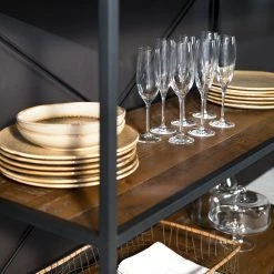 Ars manufacti Regal Grasby - Altholz Pinie / Metall - Pinie Dunkel / Schwarz -BÜROMÖBEL Verkaufsgeschäft 1000219219 220301 030 DETAILS P000000001000219219